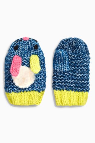 Blue Bunny Mittens (Younger Girls)